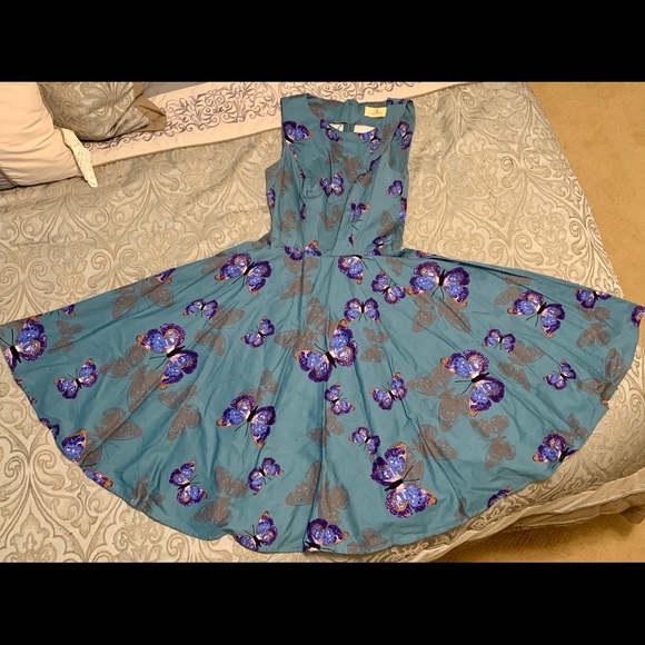 Grace Karin Butterfly 🦋 Print Dress size Small - Picture 1 of 4